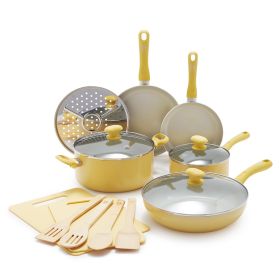 Ceramic Nonstick Pink 15pc Set