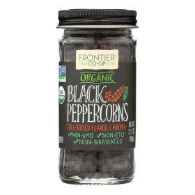 Frontier Herb Peppercorns - Organic - Whole - Black - 2.12 oz