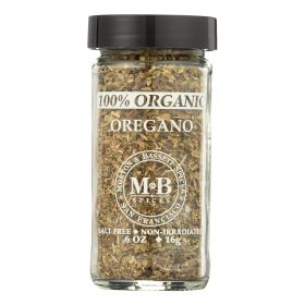 Morton and Bassett 100% Organic Seasoning - Oregano - .7 oz - Case of 3