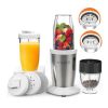 KOIOS PRO 850W Bullet Personal Blender for Shakes and Smoothies;  Protein Drinks;  11 Pieces Set Blender for Kitchen Baby Food;  White