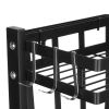 Black Paint Seasoning Rack Adjustable Stainless Steel Kitchen Shelf Spice Rack for Kitchen