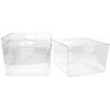 3 Pack XL Clear Storage Bins with Handles; Plastic Storage Boxes; Non-Slip Container Set for Office; Home; Kitchen; Storage Room; Kids Room; etc.