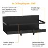 2 Packs Magnetic Spice Holder Rack Organizer Strong Magnetic Seasoning Storage Shelf with 4 Removable Hooks for Refrigerator Microwave