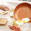 3 Piece Fry Pan Set - 9.5"; 11" & 12.5" with Ultra Nonstick Ceramic Copper Coating; Dishwasher; Metal Utensil & Oven Safe