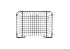 Oceanstar Stackable Metal Wire Storage Basket Set for Pantry, Countertop, Kitchen or Bathroom â€“ Black, Set of 2