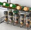 Black Four Tier Kitchen Seasoning Storage Rack Counter Organizer Spice Rack Shelf for Seasoning Jars,Spice Jars Sauce Bottles KJZWJ018-4HEI YF