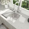 15 Inch Undermount Sink - 15'x17'x10' Undermount Stainless Steel Kitchen Sink 16 Gauge Single Bowl Kitchen Sink 9 Inch Deep Bar/Prep Sink Basin