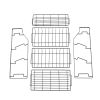 Black Four Tier Kitchen Seasoning Storage Rack Counter Organizer Spice Rack Shelf for Seasoning Jars,Spice Jars Sauce Bottles KJZWJ018-4HEI YF