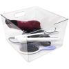 3 Pack XL Clear Storage Bins with Handles; Plastic Storage Boxes; Non-Slip Container Set for Office; Home; Kitchen; Storage Room; Kids Room; etc.