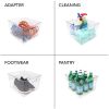 3 Pack XL Clear Storage Bins with Handles; Plastic Storage Boxes; Non-Slip Container Set for Office; Home; Kitchen; Storage Room; Kids Room; etc.