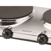 Brentwood TS-372 1440w Electric Double Hot Plate, Silver