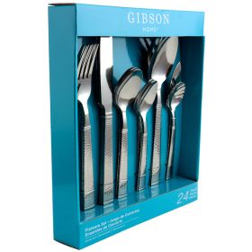 Gibson Prato 24 Piece Stainless Steel Flatware Set