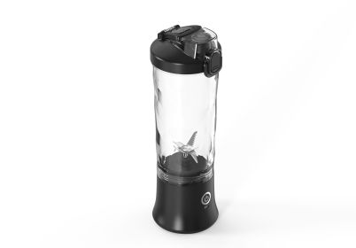 Dual-purpose Juicing Cup Juice Cup Small Portable Juicer Electric Mini Frying Juicer USB Rechargeable Blender (Color: Black)