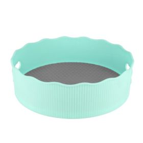 Seasoning Turntable Rack Rotating Condiment Storage Tray Countertop Seasoning Organizer (Color: Blue)