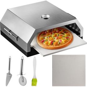 Family Traving And Party Outdoor Camp Portable Stainless Steel Pizza Oven With Kit (Color: Silver)