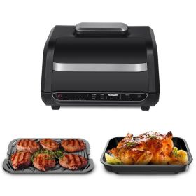 Home And Commercial Indoor Multi In1 Smokeless Electric Grill (Color: Dark Grey)