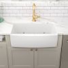 Lordear 33 Inch Farmhouse Sink White Ceramic Single Bowl Kitchen Sink Apron Front Sink