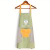 1pc Cute Cartoon Apron; Waterproof And Oil-proof Apron; Hand Wipeable Sleeveless Kitchen Cooking Apron; Cooking And Baking Supplies; Kitchen Tools