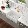 Lordear 33 Inch Farmhouse Sink White Ceramic Single Bowl Kitchen Sink Apron Front Sink