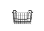 Oceanstar Stackable Metal Wire Storage Basket Set for Pantry, Countertop, Kitchen or Bathroom â€“ Black, Set of 3