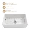 Lordear 33 Inch Farmhouse Sink White Ceramic Single Bowl Kitchen Sink Apron Front Sink